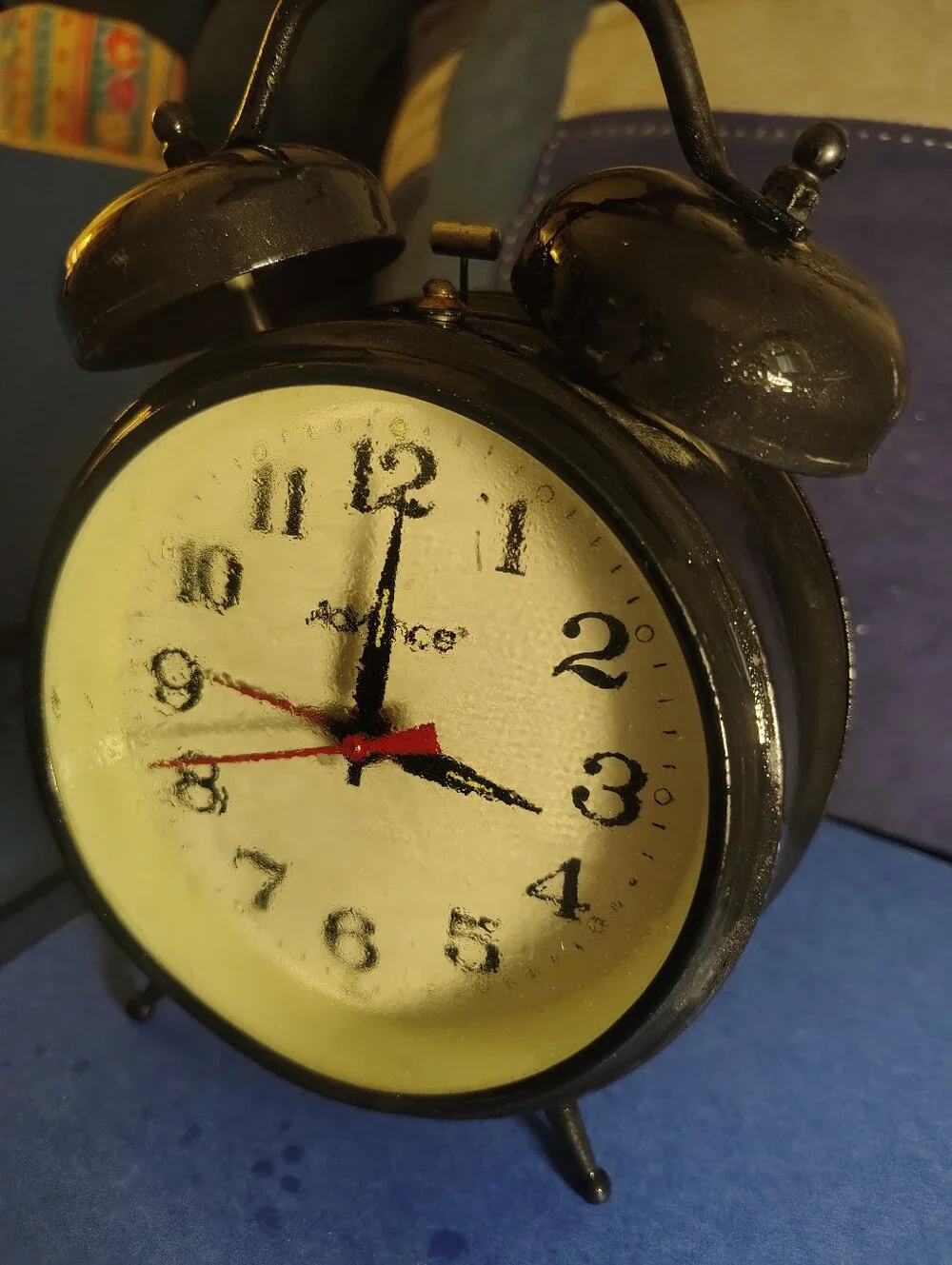Old School Cool Twin Bell Analog Alarm Clock by Advance Great Working Condition
